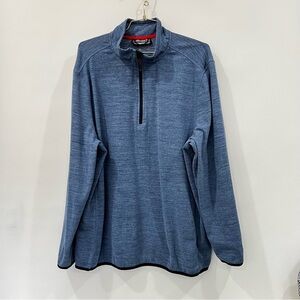 Avalanche Men's 1/4 Zip Silky Fleece Pullover Hiking Sweatshirt Size XXL Blue